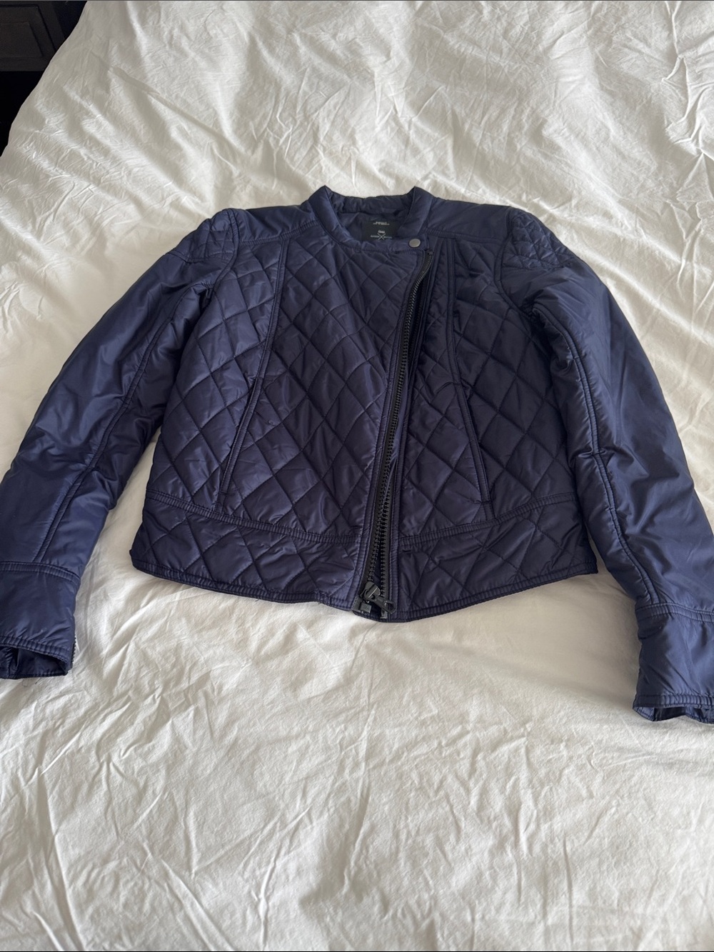 GAP Quilted Navy Puffer Jacket - Zip Front